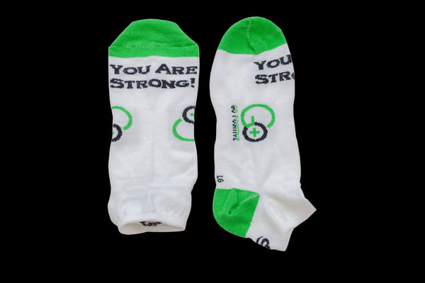 5 Pack- Go Positive - You Are Strong athletic socks! (bonus below)